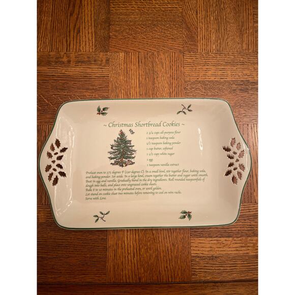 SPODE 12” Pierce’s recipe tray CHRISTMAS SHORTBREAD COOKIES - Picture 1 of 5